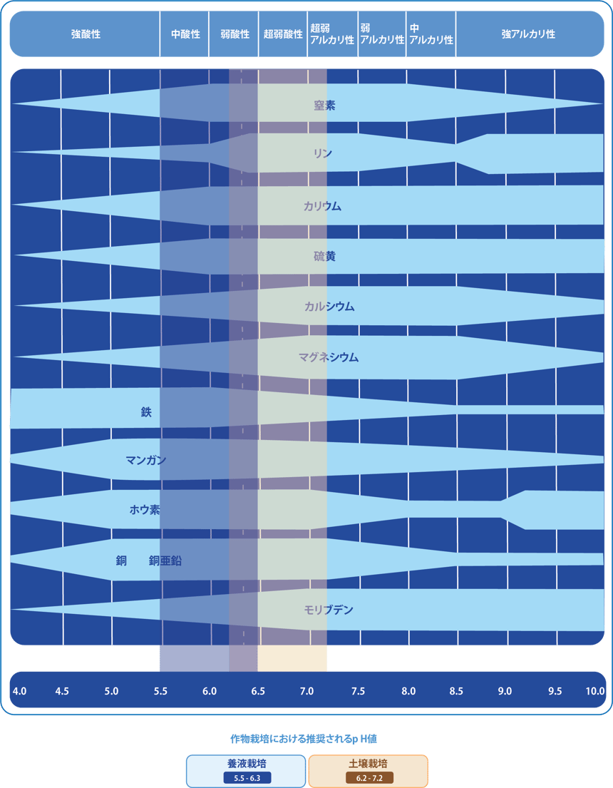 p H値の作物への影響